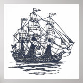 Nautical Ship Poster (Voorkant)
