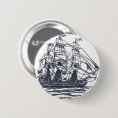 Nautical Ship Ronde Button 5,7 Cm (Voorkant /achterkant)