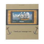 Nautical Ship Snoep Bar Wrapper Party Favor Notitieblok (Voorkant)