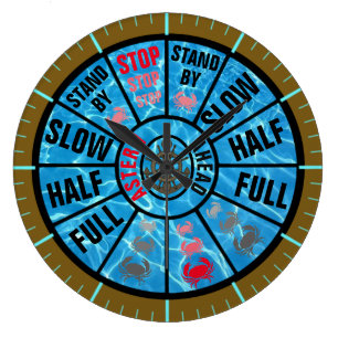 Nautical Ship Telegraph Traditional Large Clock Grote Klok