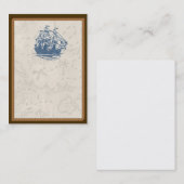 Nautical  Ship Treasure Map Visitekaartje (Voorkant / Achterkant)