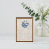 Nautical  Ship Treasure Map Visitekaartje (Staand voorkant)