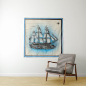 Nautical Ship Wandkleed (In situ)