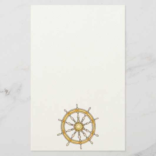 Nautical Ship Wheel 1 Stationery Briefpapier (Voorkant)