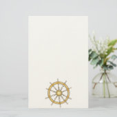 Nautical Ship Wheel 1 Stationery Briefpapier (Staand voorkant)