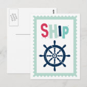 Nautical Ship Wheel Briefkaart (Voorkant / Achterkant)