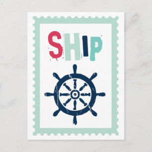 Nautical Ship Wheel Briefkaart