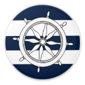 Nautical Ship Wheel Ceramic Knobs / Pulls Keramische Knop (Voorkant)