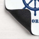 Nautical Ship Wheel Kapitein & Boat of Name Navy Muismat (Hoek)