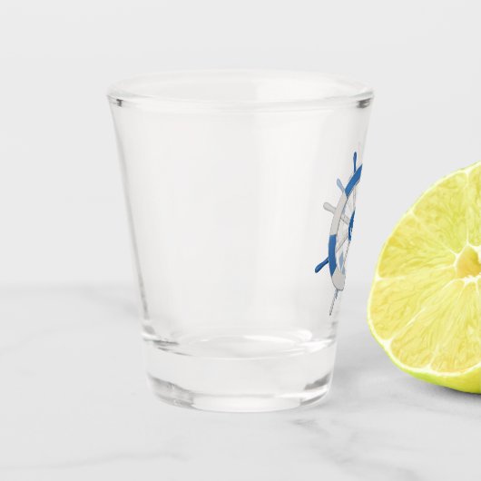 Nautical Ship Wheel Shot Glas (Links)