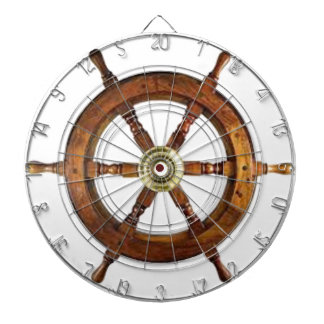 Nautical  Ship Wheel Wooden Helm Dart Board Dartbord