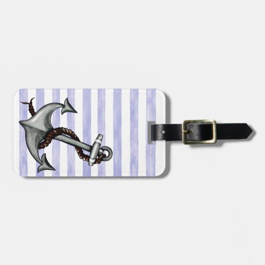 Nautical Ship's Anchor Bagagelabel (Voorkant horizontaal)