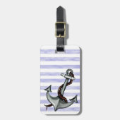 Nautical Ship's Anchor Bagagelabel (Voorkant verticaal)