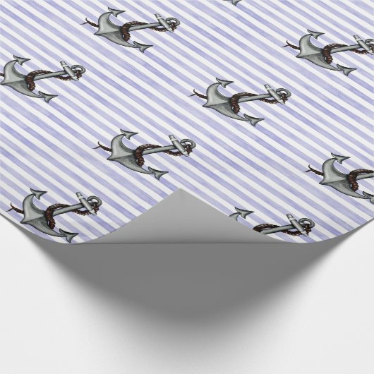 Nautical Ship's Anchor Cadeaupapier (Hoek)