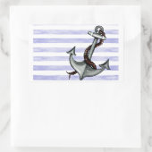 Nautical Ship's Anchor Rechthoekige Sticker (Tas)