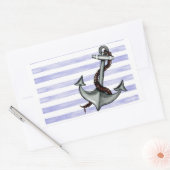 Nautical Ship's Anchor Rechthoekige Sticker (Envelop)