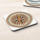 Nautical  Ship's Compass Navigator Sailing Bier Onderzetter (Linkerzijde)