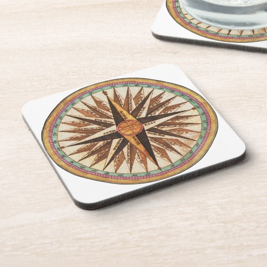 Nautical Ship's Compass Navigator Sailing Bier Onderzetter (Linkerzijde)