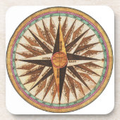 Nautical Ship's Compass Navigator Sailing Bier Onderzetter (Voorkant)