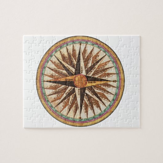 Nautical  Ship's Compass Navigator Sailing Legpuzzel (Horizontaal)