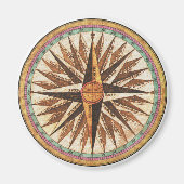 Nautical Ship's Compass Navigator Sailing Magneet (Voorkant)