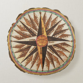 Nautical Ship's Compass Navigator Sailing Rond Kussen