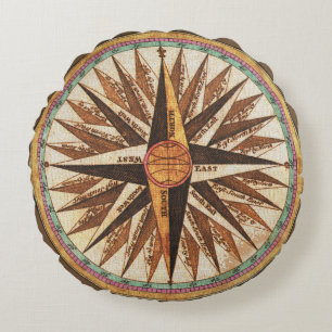 Nautical Ship's Compass Navigator Sailing Rond Kussen