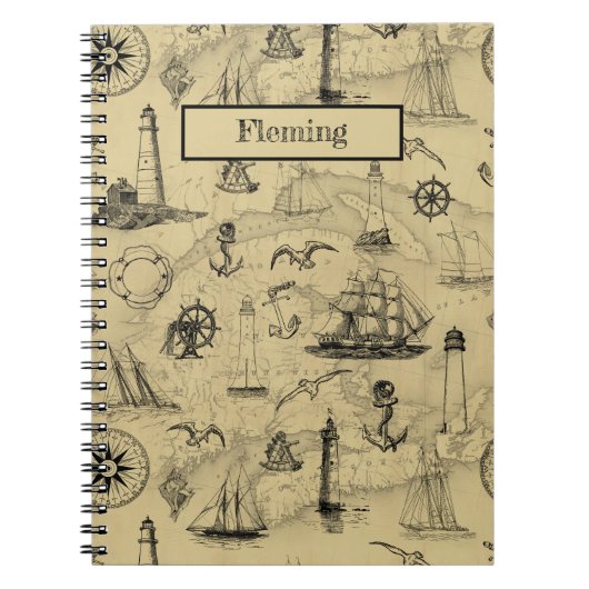  Nautical Ships Name Travel Writing Journal Notitieboek (Voorkant)