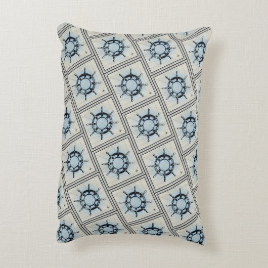  Nautical Ship's Wheel for Navigation Accent Kussen (Achterkant (Verticaal))