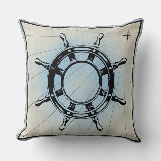 Nautical Ship's Wheel for Navigation Kussen (Voorkant)