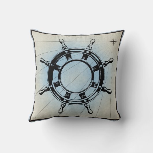  Nautical Ship's Wheel for Navigation Kussen (Achterkant)
