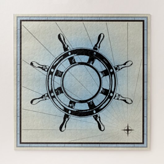 Nautical Ship's Wheel for Navigation Legpuzzel (Horizontaal)