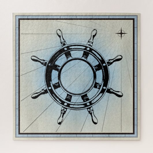 Nautical Ship's Wheel for Navigation Legpuzzel (Verticaal)
