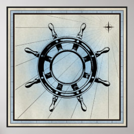  Nautical Ship's Wheel for Navigation Poster