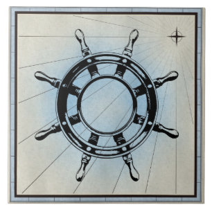  Nautical Ship's Wheel for Navigation Tegeltje