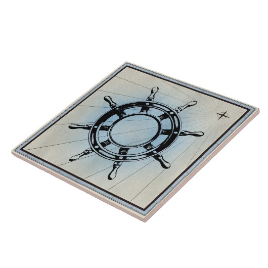  Nautical Ship's Wheel for Navigation Tegeltje (Zijkant)