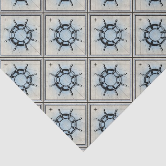  Nautical Ship's Wheel for Navigation Tissuepapier (Detail)