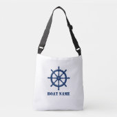 Nautical Ships Wheel Helm Crossbody Tas (Voorkant)