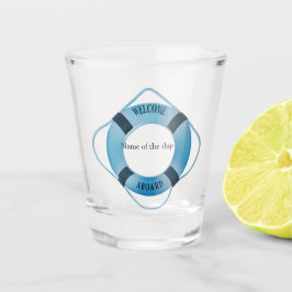 Nautical Ships Wheel Helm met je naam van het schi Shot Glas