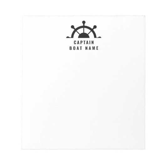 Nautical Ships Wheel Helm Notitieblok (Voorkant)
