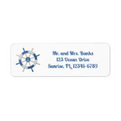 Nautical Ships Wheel Return Address Label (Voorkant)