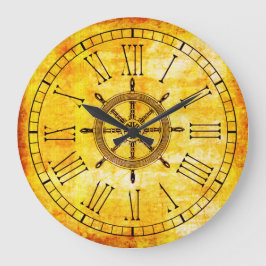 Nautical Ships Wheel Roman Numeral Grote Klok