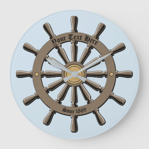 Nautical Ship's Wheel sjabloon Grote Klok
