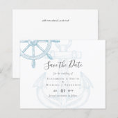 Nautical Ships Wheel Wedding (Voorkant / Achterkant)