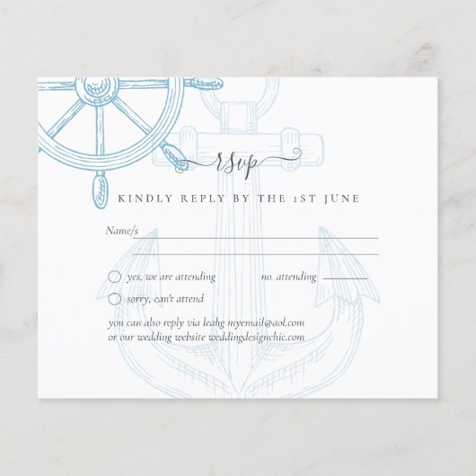 Nautical Ships Wheel Wedding (Voorkant)