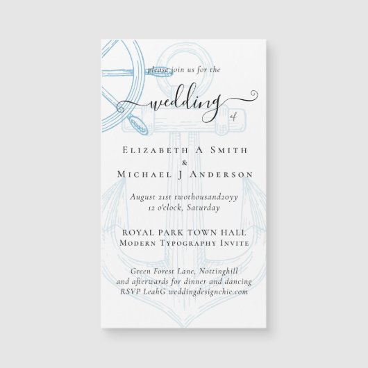 Nautical Ships Wheel Wedding (Voorkant)