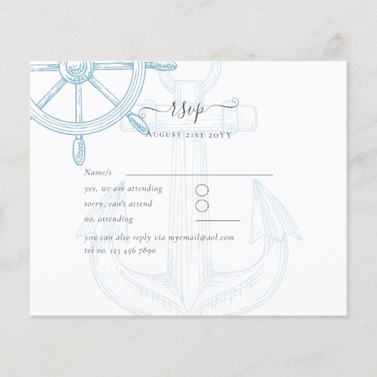 Nautical Ships Wheel Wedding (Voorkant)