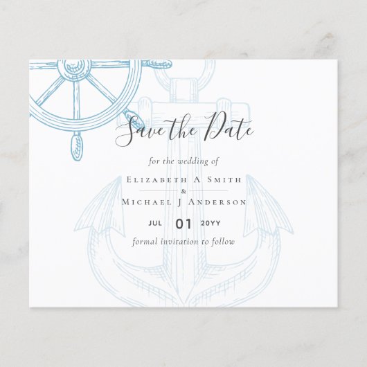 Nautical Ships Wheel Wedding (Voorkant)