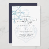 Nautical Ships Wheel Wedding (Voorkant / Achterkant)