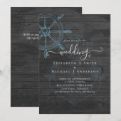 Nautical Ships Wheel Wedding (Voorkant / Achterkant)